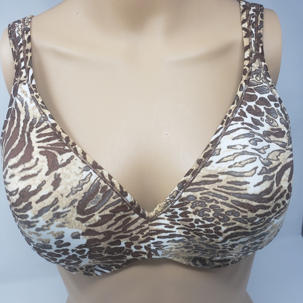 Hanes Animal Print Padded Bra 36D
